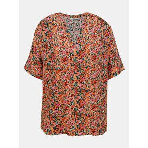 Pink-orange floral loose blouse ONLY Nova