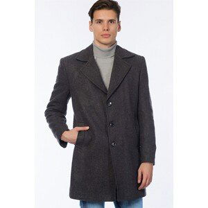 PLT8319 DEWBERRY MEN's COAT-PATTERNED ANTHRACITE