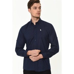 G616 DEWBERRY LINEN SHIRT-LACİVERT