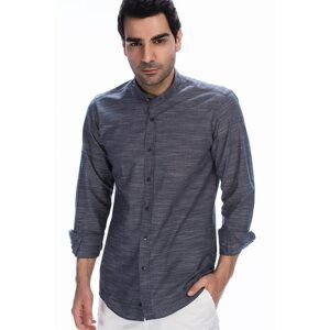 G619 DEWBERRY LINEN SHIRT-LACİVERT