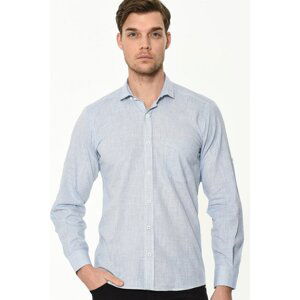 G625 DEWBERRY LINEN SHIRT-BLUE