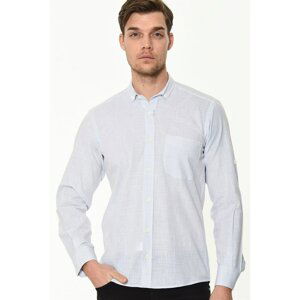 G625 DEWBERRY LINEN SHIRT-OPEN BLUE