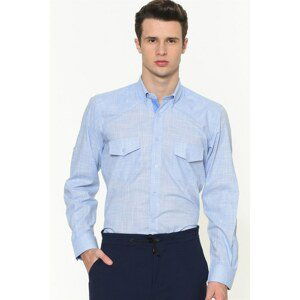 G647 DEWBERRY MEN's SHIRT-BLUE