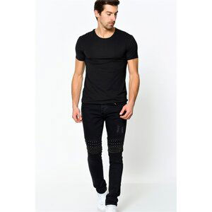 P010 DEWBERRY PRODIGY JEAN SLIM FIT PANT-BLACK