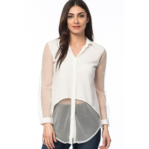 Z4940 DEWBERRY WOMEN's SHIRT-WHITE