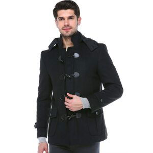 PLT8379 DEWBERRY MEN's COAT-BLACK