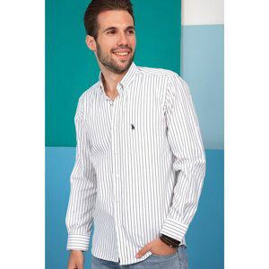 G671 DEWBERRY MEN's SHIRT-WHITE-BLACK