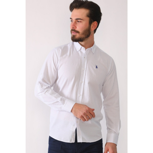 G687 DEWBERRY MEN's SHIRT-WHITE