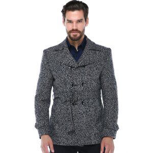 K7539 DEWBERRY SLIM-FIT MALE COAT-PATTERNED LACİVERT