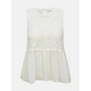 TALLY WEiJL White Lace Translucent Blouse