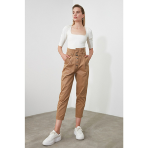 Trendyol Camel BeltEd Trousers