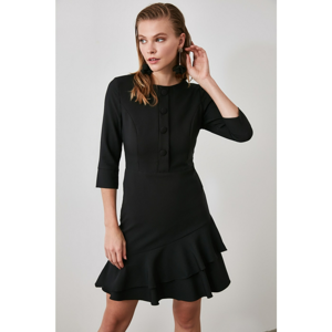 Trendyol Black Button Detailed Volli dress
