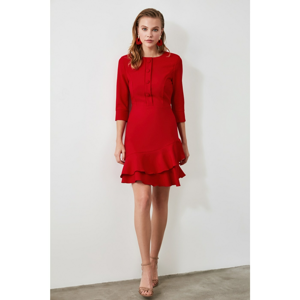 Trendyol Red Button Detailed Volli dress