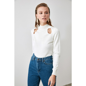 Trendyol Sweater - Ecru - Slim Fit