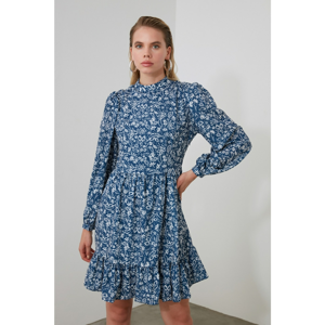 Trendyol Blue Floral Patterned Dress