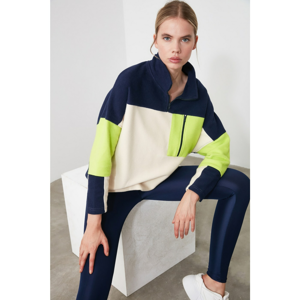 Trendyol Color Block Pocket Detailed Sports Sweatshirt