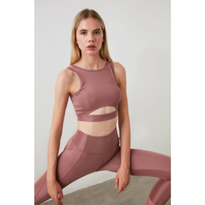 Trendyol Dried Rose Support Cut Out Detailed Sports Bra