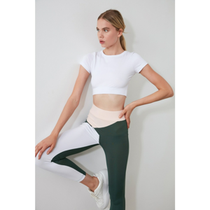 Trendyol White Crop Sport Blouse