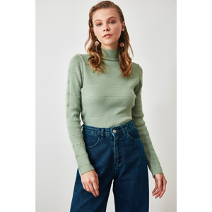 Trendyol Mint Knitted Detailed Knitwear Sweater