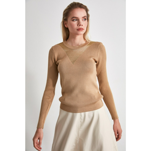 Trendyol Camel Frize Detailed Knitwear Sweater