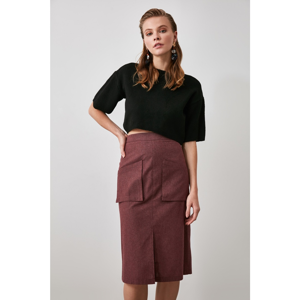 Trendyol Burgundy Pocket Detailed Skirt