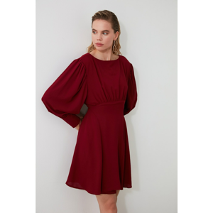 Trendyol Burgundy PuckerDetailed Dress