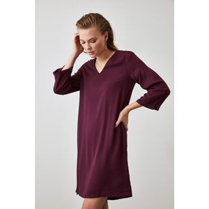 Trendyol Elderberry V Collar Dress