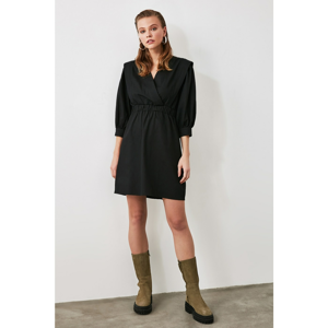 Trendyol Black Waist Gathered Dress