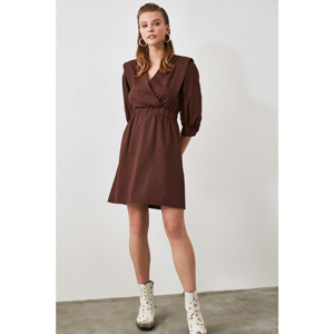 Trendyol Brown Waist Gathered Dress