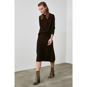 Trendyol Brown Sweater Skirt Knitwear Bottom-Top Team