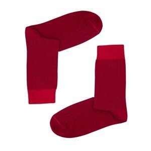 Kabak Unisex's Socks Classic Ribbed Red/Navy Blue