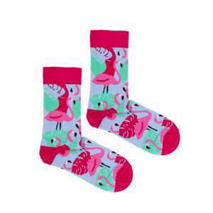 Kabak Unisex's Socks Patterned Flamingo2