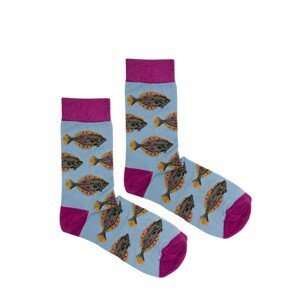 Kabak Unisex's Socks Patterned Flounder