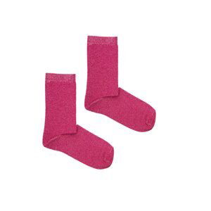 Kabak Unisex's Socks Glitter Fuchsia