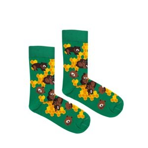 Kabak Unisex's Socks Patterned Honey Bears