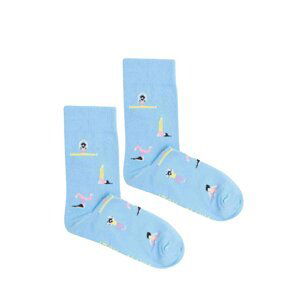 Kabak Unisex's Socks Patterned Joga Blue