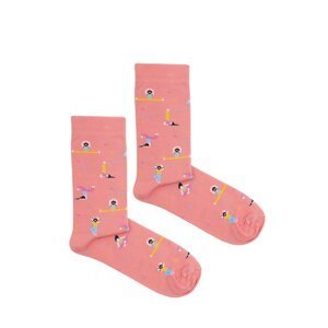 Kabak Unisex's Socks Patterned Joga Pink