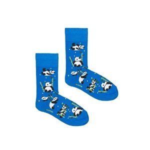 Kabak Unisex's Socks Patterned Panda Blue