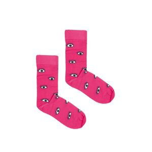 Kabak Unisex's Socks Patterned Pink Eyes
