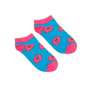 Kabak Unisex's Socks Short Donuts Turquoise