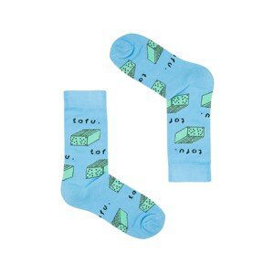 Kabak Unisex's Socks Patterned Tofu Blue