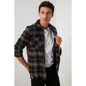 Trendyol Black Men's Double Pocket Covered Regular Jacket Shirt