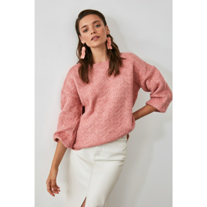 Trendyol Rose Dry Bicycle Collar Knit Sweater
