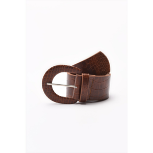 Trendyol Brown Kroko Leather Belt