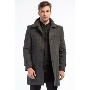 PLT7226 DEWBERRY BATTAL COAT-PATTERNED GREY