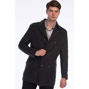 PLT8353 DEWBERRY SLIM-FIT COAT-PATTERNED GREY