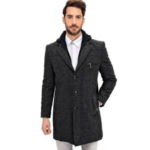 PLT8354 DEWBERRY SLIM-FIT COAT-PATTERNED ANTHRACITE