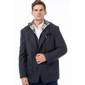 K7533 DEWBERRY MALE COAT-PATTERNED LACİVERT