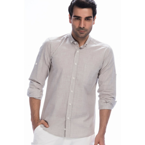 G625 DEWBERRY LINEN SHIRT-COFFEE