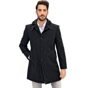 PLT8366 DEWBERRY MEN's COAT-PATTERNED GREY